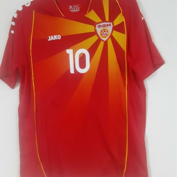 Jako brand NORTH MACEDONIA GORAN PANDEV Nat'lTeam Men's JERSEY. Size M,L,XL New - Picture 5 of 5